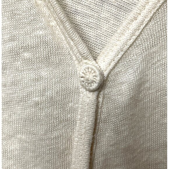 JW Pete & Greta Women's Sleeveless Beige Linen Button Down Long Cardigan Size S - Picture 7 of 9